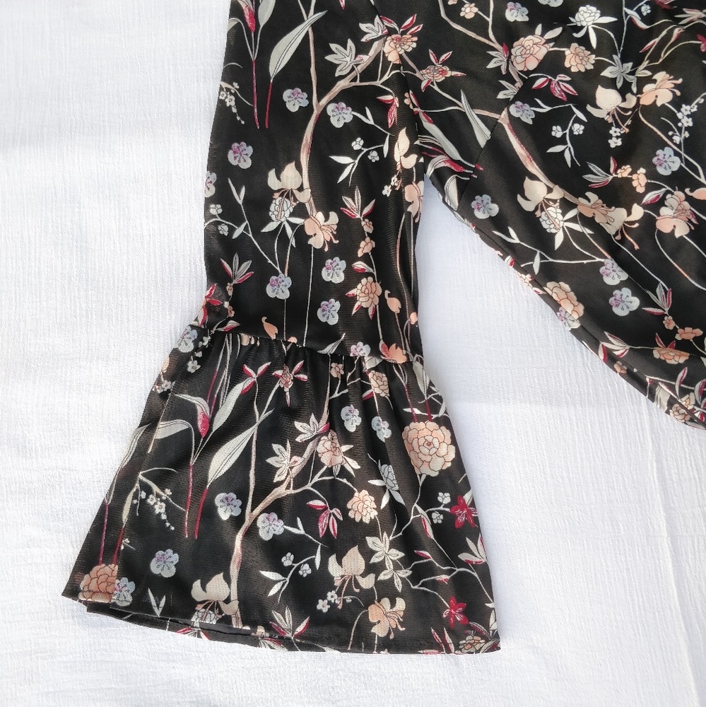 Black Floral Dress - Picture 4 of 4